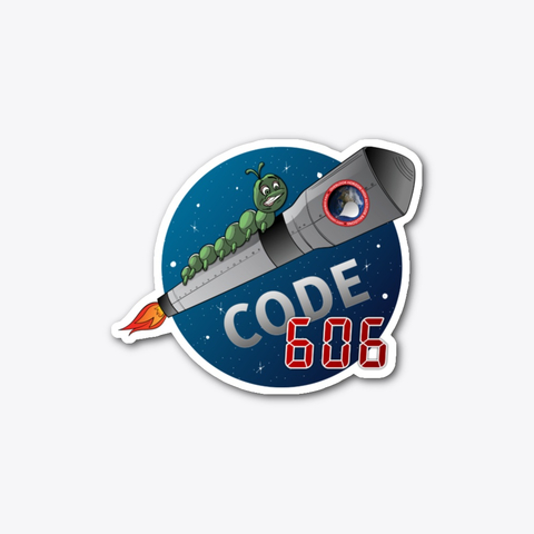 Code 606 Space Caterpillar SpaceX Sticker
